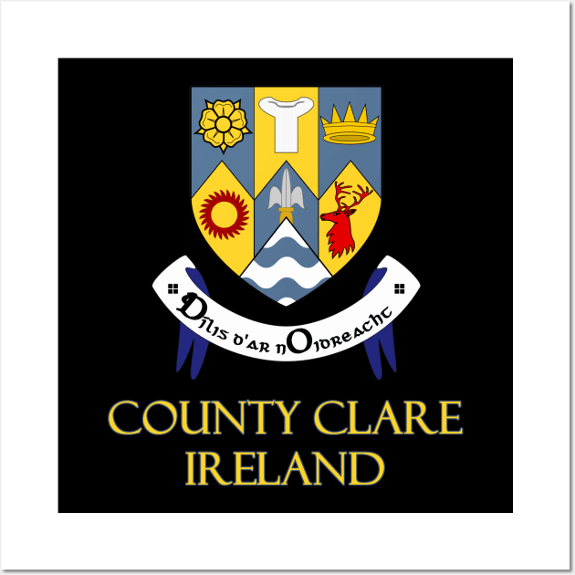 County Clare, Ireland - Coat of Arms Wall Art by Naves